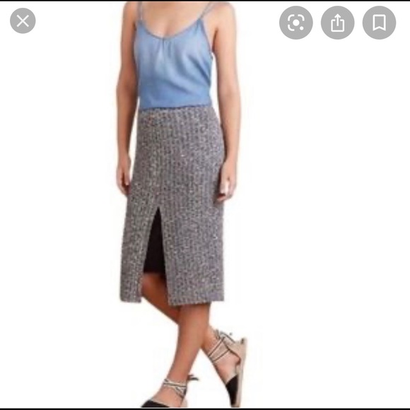 dolan for Anthropologie grey pencil skirt - Picture 1 of 5